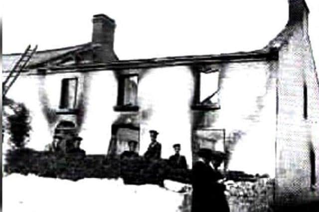 One of the Protestant homes burned by the IRA at Altnaveigh in June 1922