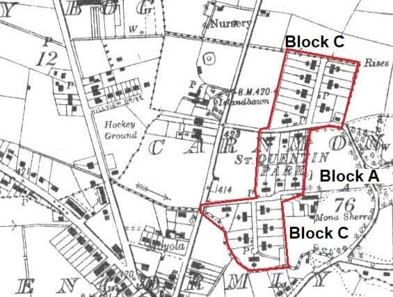 Plan of Original St Quentin Park (Outlined) Glengormley