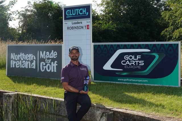 England's Brandon Robinson-Thompson after winning The Country Garage BMW 2023 NI Open presented by Modest! Golf at Galgorm