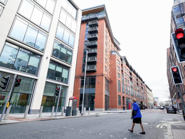 Residents of the Victoria Square apartment complex in Belfast city centre left the premises in 2019 after structural issues were found