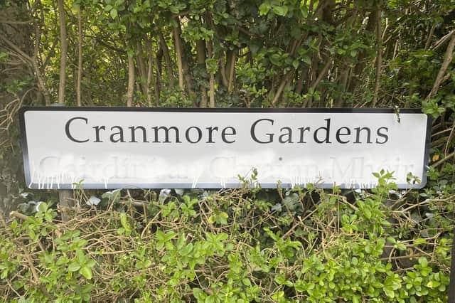 Cranmore Gardens street sign - Cllr Donal Lyons