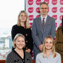 Global legal and business services firm DWF has strengthened its Belfast operation with seven promotions and 12 new hires, in a move that underlines its continued investment in its Northern Ireland team. Pictured are Claire Flynn, James Griffiths, Ciara Liddy, Carley Chapman, Emma Wilson and Lauren Hamilton. (Catherine Astbury missing)