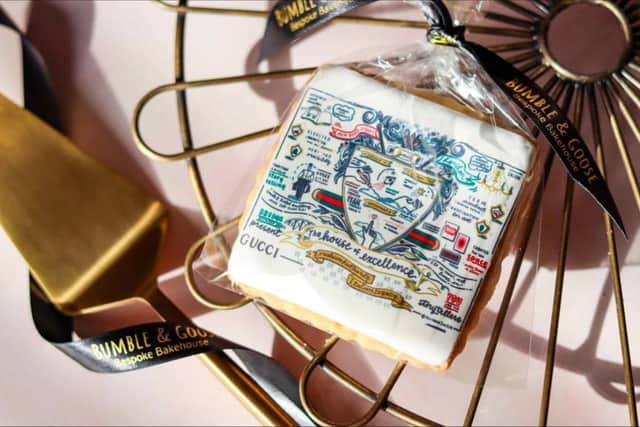Lynsey Bleakley’s Bumble and Goose biscuits for Gucci in London
