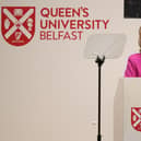 Speaking in the university’s Whitla Hall, Mrs Clinton said: “There have been many moments in Northern Ireland’s peace journey where progress seemed difficult, when every route forward looked blocked, there seemed nowhere to go,” she said