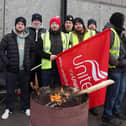 Translink workers on the picket line during their previous 24-hour strike on Friday December 1  Pic: Jonathan Porter/PressEye