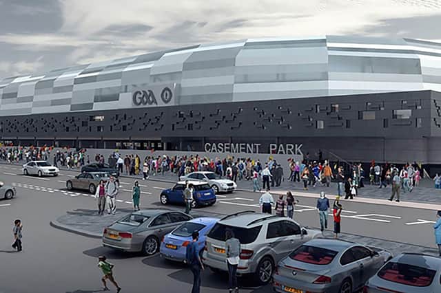 A computer generated image of Casement Park following the rebuilding project. Ulster GAA