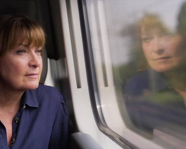 Lorraine Kelly travelling by train to Lockerbie