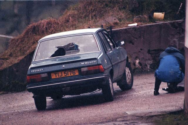Scene of the  shooting by the UVF of four men in Boyles Bar Cappagh Co Tyrone in 1991. Photo: Pacemaker Press