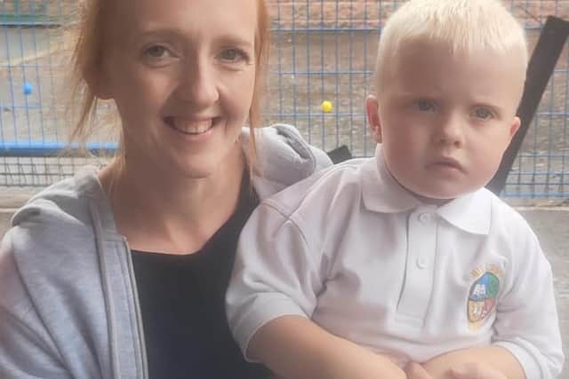 Sarah Martin from Newtownabbey says that her son Ethan, 4, depends heavily on regular routine and becomes very challenging when school is cancelled.