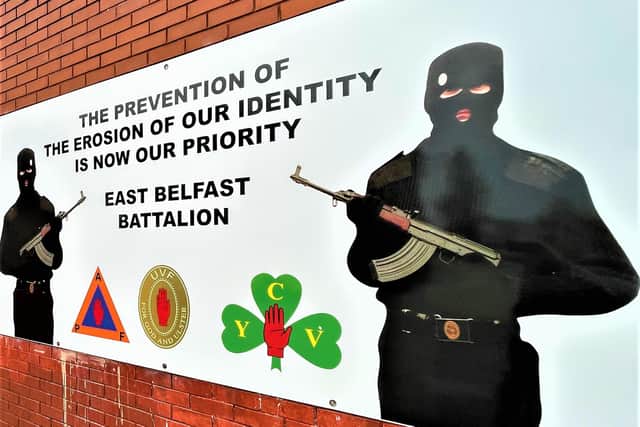 UVF placard in east Belfast
