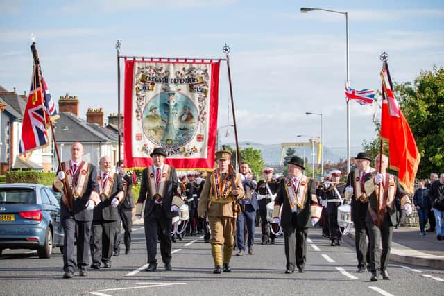 PACEMAKER BELFAST   01/07/2016
A Somme commemoration parade held in east Belfast