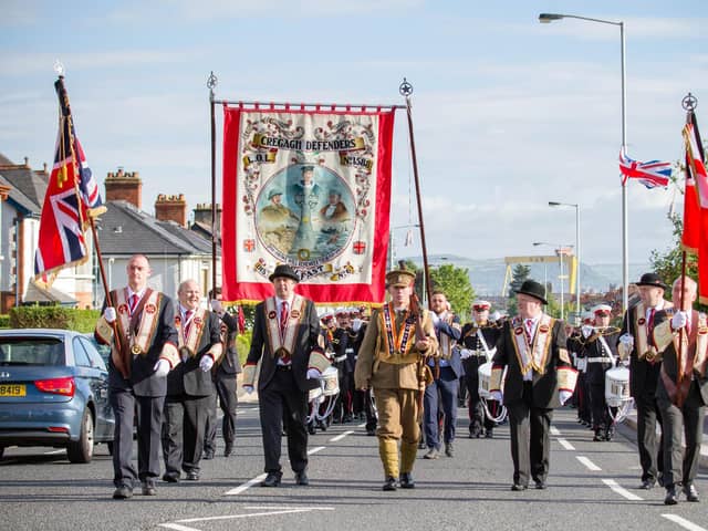 PACEMAKER BELFAST   01/07/2016
A Somme commemoration parade held in east Belfast