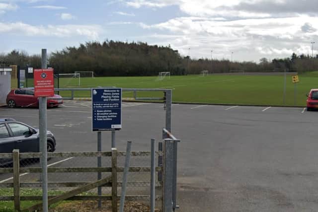 Police say they are investigating a report of criminal damage in the area of Henry Jones Playing Fields in Castlereagh, which they are treating as a hate crime.