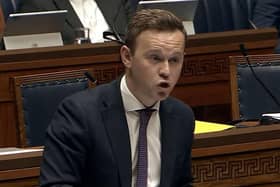 Alliance MLA Eoin Tennyson took questions from across the Assembly on his bill to outlaw 'conversion practices'.