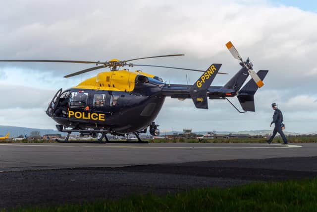 A PSNI helicopter was used in the cross-county chase on Friday evening