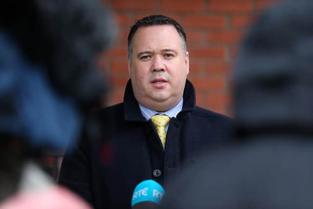 Pacemaker Press 08/03/2019: Detective Chief Inspector John Caldwell speaks to the media at Musgrave Street police station in Belfast after the sentencing of dissident republican Sean McVeigh who tried to murder a police officer with an under-car bomb in Eglinton