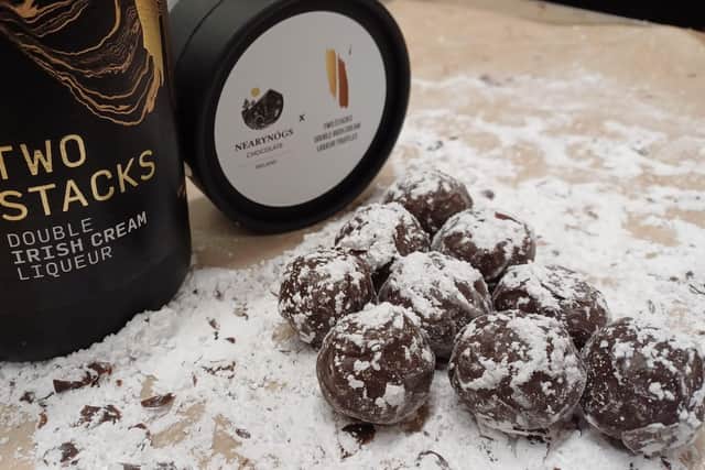 Delicious truffles created by NearyNogs for whiskey producers
