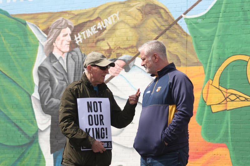 6th May 2023 - Northern Ireland

Republican and anti-royalist protest on the Falls Road, west Belfast, to mark the Coronation of King Charles III.



Picture by Jonathan Porter/PressEye
