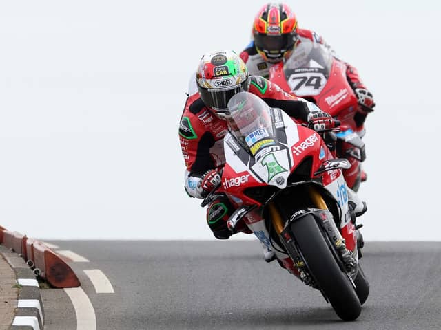 Glenn Irwin (Hager PBM Ducati) and Davey Todd (Milwaukee BMW) set a hot pace in Superbike qualifying at the North West 200 on Wednesday