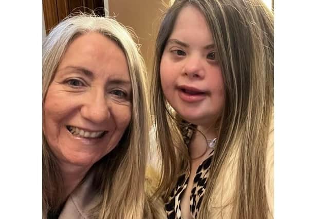 Lynn Murray, spokesperson for the organisation Don’t Screen Us Out, which campaigns for people with Down’s syndrome to be equally valued, with her daughter Rachel