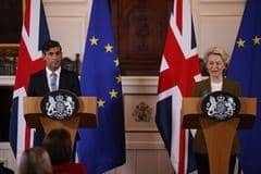 Prime Minister Rishi Sunak with President of the European Commission Ursula von der Leyen. ​The Windsor Agreement was announced earlier this year and the Government has stated its unwillingness to re-open its terms