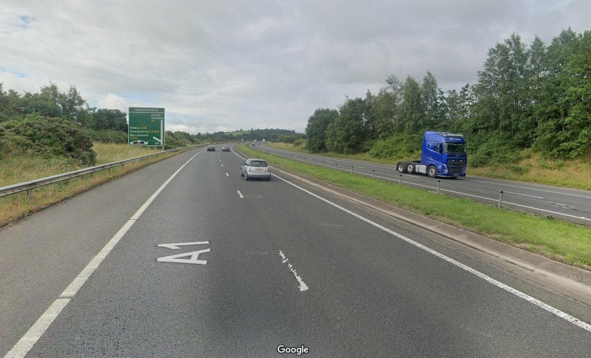 Police make two arrests following an incident on A1 when items were thrown from a car causing damage to second vehicle