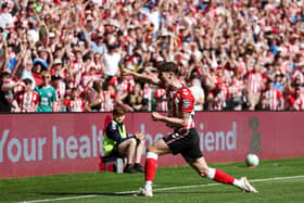 Northern Ireland international Trai Hume following his goal for Sunderland on Sunday against Chelsea that helped secure European football. (Photo by George Wood/Getty Images)