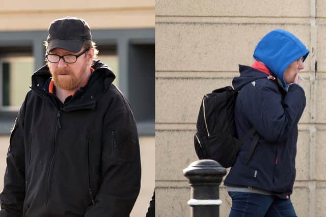 Chris Fulton (left) and his wife Amanda Fulton were found guilty at Newry Crown Court
