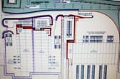 Site plan of proposed facility at Houston Business Park. Image supplied by Antrim and Newtownabbey Borough Council
