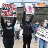 BLM protestors in Londonderry on June 6, 2020