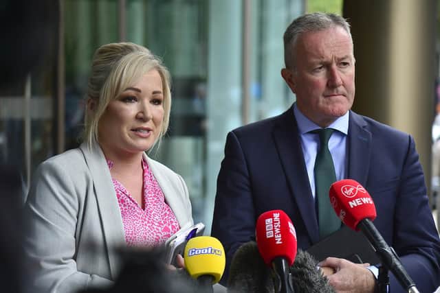 Sinn Fein vice-president Michelle O'Neill, pictured with Conor Murphy, has called on the Irish government to oppose the UK's legacy bill
Picture By: Arthur Allison/Pacemaker Press.