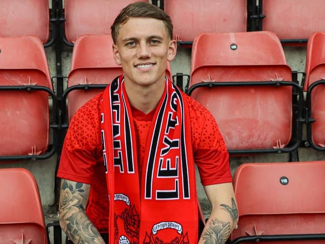 Ethan Galbraith after signing for Leyton Orient. PIC: Leyton Orient