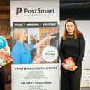 Paul Stanfield, firmus energy’s director of sales, marketing and customer services, Nathan Snell, PostSmart owner and Danielle Dunbar, firmus energy’s marketing manager. The local energy provider has selected Banbridge-based PostSmart as its preferred door drop delivery partner for literature promoting the many benefits that come from making the switch to natural gas