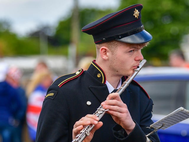 The Twelfth celebrations in Coleraine, hosted by Macosquin District LOL No. 8 parade though the town. Visiting districts to Coleraine include City of Londonderry Grand Orange Lodge; Coleraine District LOL No. 2; and Limavady District LOL No. 6.