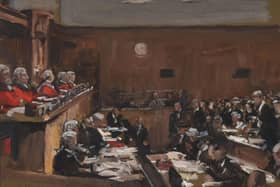 Photo issued by Dreweatts of an oil sketch "The Hearing of the Appeal of Sir Roger Casement" by Sir John Lavery which is to go under the hammer next month. Lavery produced the oil sketch inside the Court of Criminal Appeal in London in 1916 during an appeal by Sir Roger Casement, who had been convicted of treason for his efforts in trying to gain German military aid for the 1916 Easter Rising in Dublin