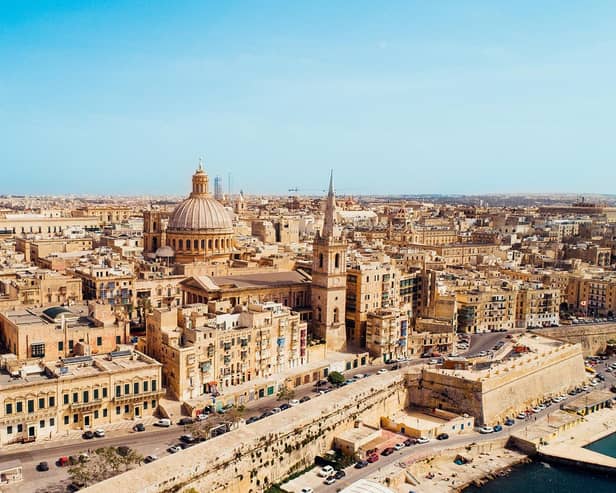 An aerial view of Malta's capital, Valletta