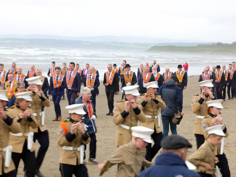 Fermanagh district parade on the beach