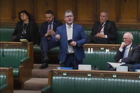 DUP leader Sir Jeffrey Donaldson speaking in the House of Commons on Wednesday, January 24, 2024. Sir Jeffrey gave an impassioned speech, defending his own personal record as a unionist, as well as that of his party, and directing criticism at his unionist rivals in the TUV
