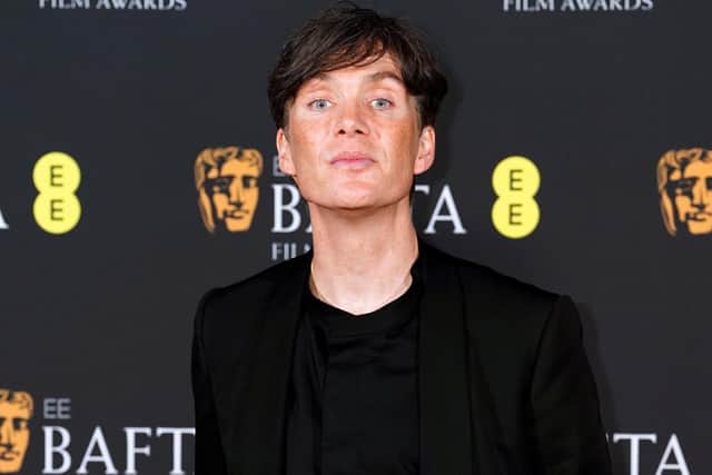 Cillian Murphy after winning the Best Leading Actor award for 'Oppenheimer' during the Bafta Film Awards 2024, at the Royal Festival Hall, Southbank Centre, London