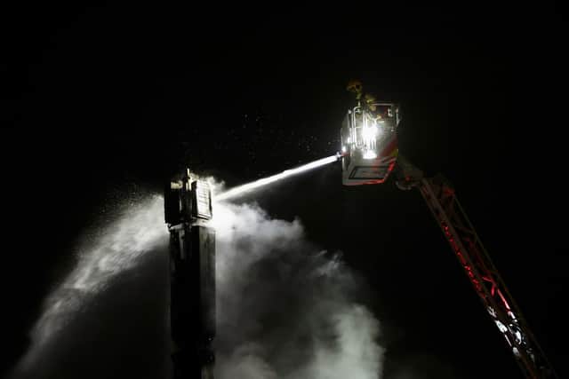 5G mast that was "deliberately" set on fire i
