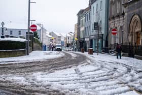 Snow in Enniskillen on 1 March 2024. Photo: Pacemaker