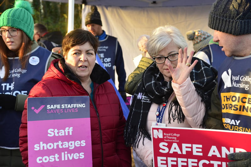 Northern Ireland's nurses are staging a second day of strike action in a dispute over pay and conditions.