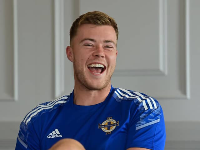 Northern Ireland’s Bailey Peacock-Farrell during a press conference ahead of UEFA Euro 2024 qualifiers against Denmark and Kazakhstan. PIC: Colm Lenaghan/Pacemaker