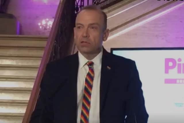Secretary of State Chris Heaton-Harris opened proceedings at the annual LGBT reception at Stormont by boasting that his plans for UN-based compulsory sex education for NI had just been successfully voted through by MPs.