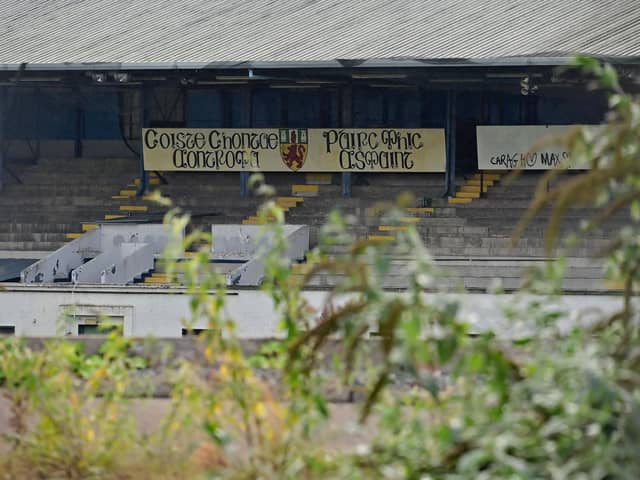 Casement Park in West Belfast is one of the 10 venues which form part of the UK and Republic of Ireland's joint bid to host the Euro 2028 finals. The proposed Casement Park stadium which would have a capacity of 34,500. Pic Colm Lenaghan/Pacemaker