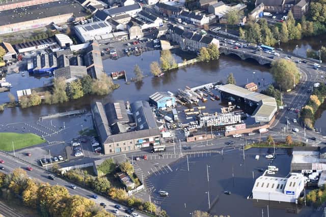 ​​Some 40 householders and 20 businesses have been hit by flooding in Portadown, though waters are now receding. Photo: PSNI.