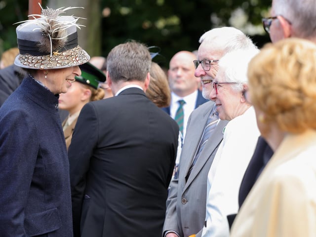 Princess Royal attends the garden party at Hillsborough Castle, Co. Down.