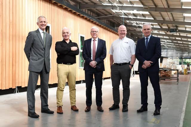 The JANS Group, with its headquarters based in Antrim has appointed new non-executive directors to its board as the company prepares for further significant growth.  Pictured are Eamonn Donaghy, Peter Drayne, Mark Sweeney, CEO Ronan Hamill and John-George Willis