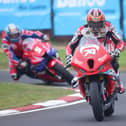 Davey Todd won the second Superstock race for a double in the class on the Milwaukee BMW at the North West 200