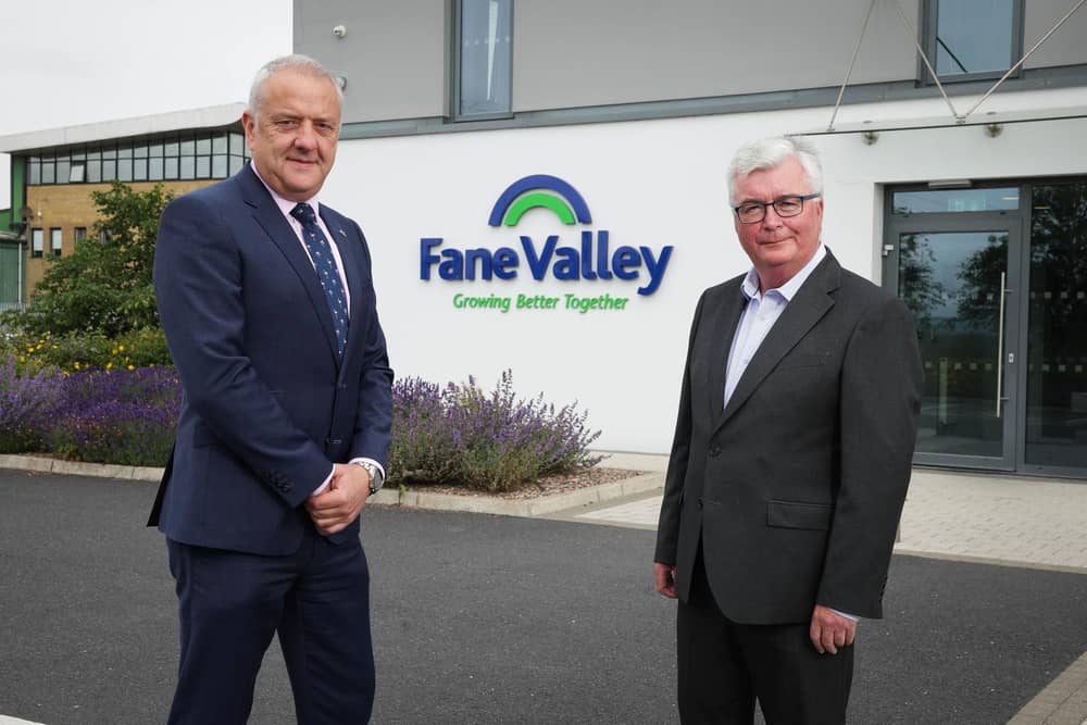 Agricultural and food company Fane Valley Group is investing £1.1m in skills development across its business group to deliver its three-year business plan. Pictured are Trevor Lockhart, CEO, Fane Valley Group and Niall Casey, director of Skills and Competitiveness, Invest NI